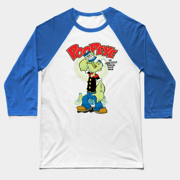 Poop Eye Baseball T-Shirt by Mattocks Design